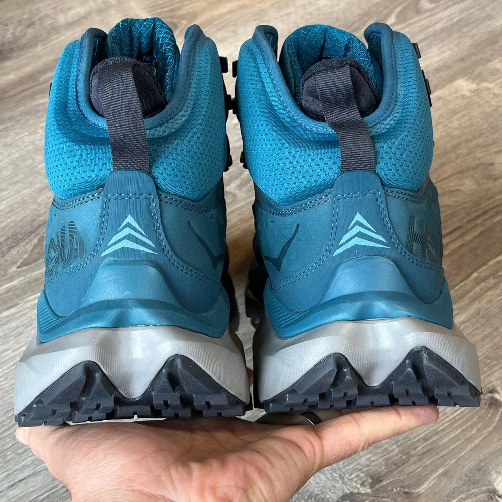 NWOB Hoka One One Kaha 2 GTX Blue Mid Hiking Boots Mens 12D UK 11.5 EU 46 2/3 - Picture 10 of 14